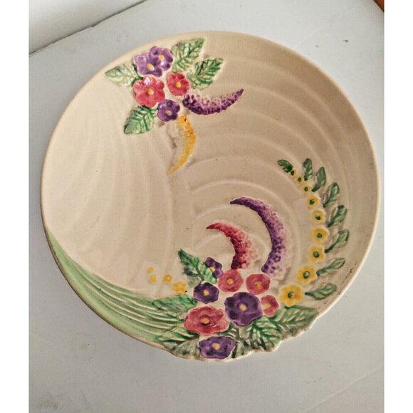 Vintage Wade Heath Bowl Rasied Floral 7 inch diameter x 1 3/4" high 1940's - Picture 9 of 9